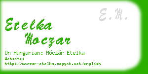etelka moczar business card