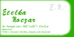 etelka moczar business card
